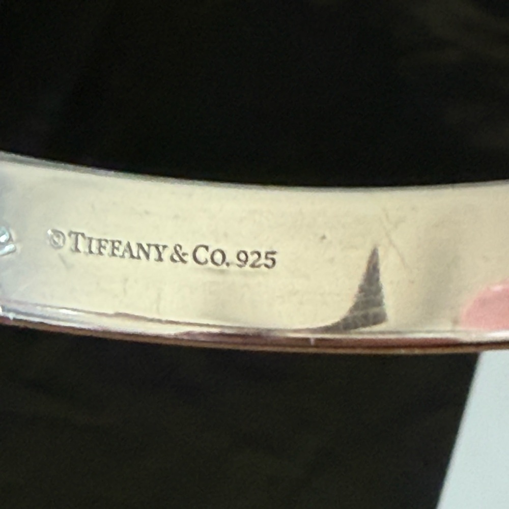 Tiffany & Co. Sterling Silver Engraved Bangle - Picture 3 of 5